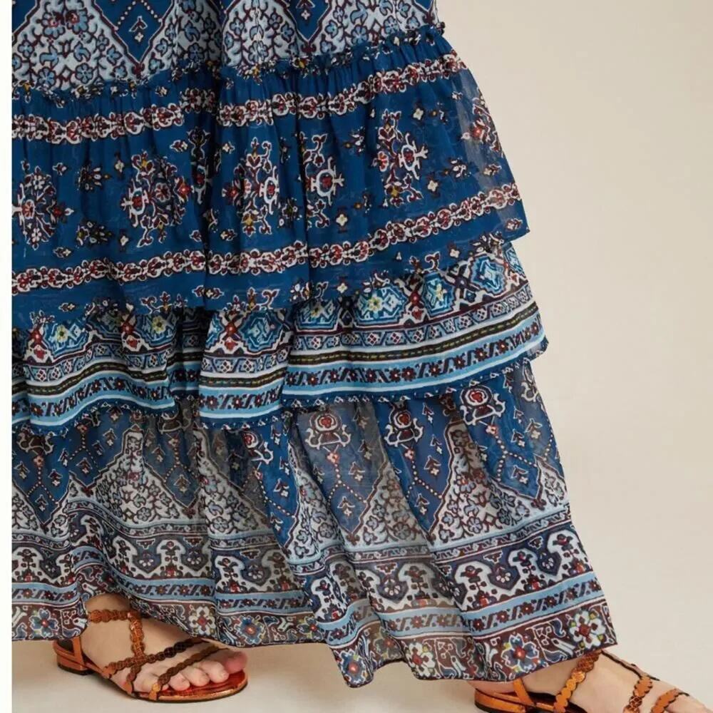 Anthropologie Sasha Ruffles Maxi Dress - XS - NWT - Picture 2 of 9